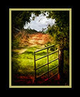 A mysterious  path seen from an open gate thumbnail